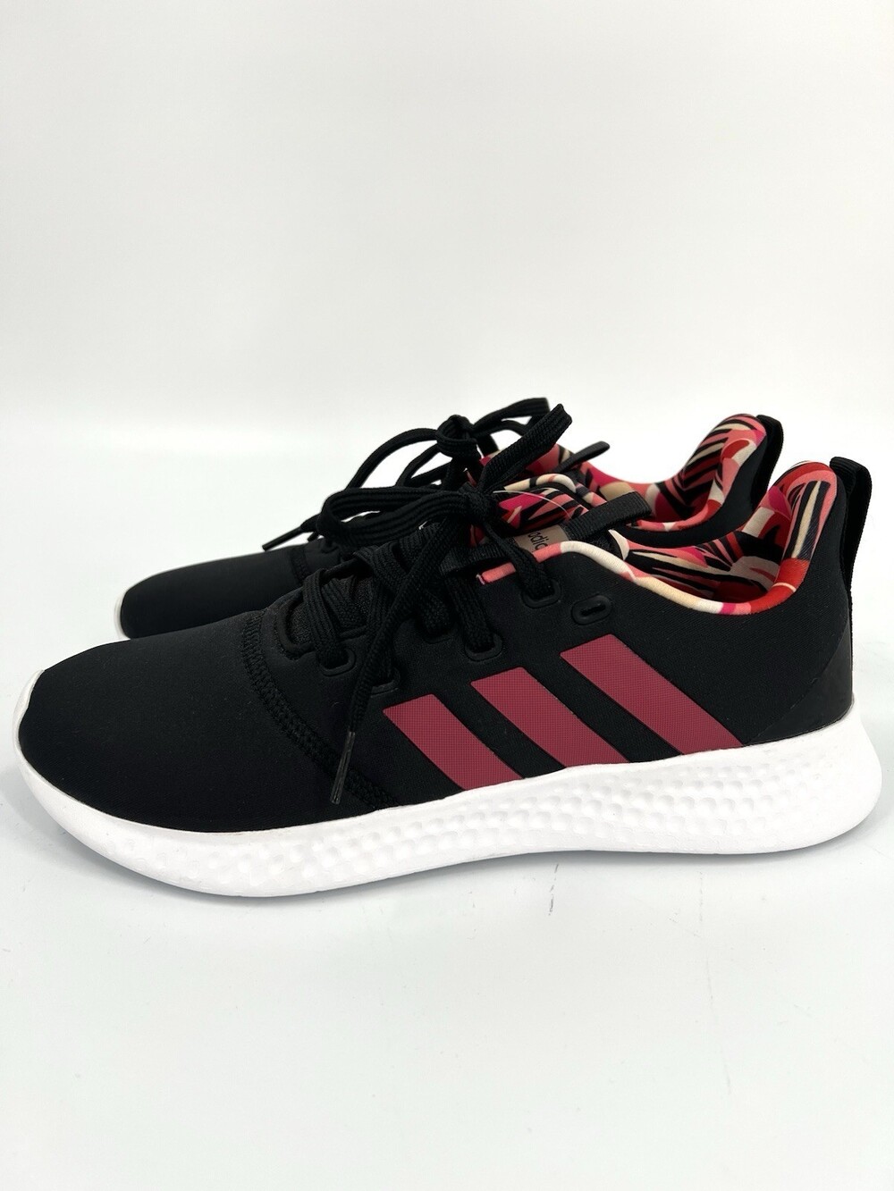 Adidas Womens Puremotion Cloudfoam Sneakers Core Black and Power Pink Size 9